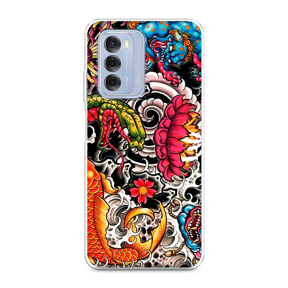 

Чехол для ZTE Blade V40 "Японское искусство", Красный;оранжевый;голубой, 136150-4