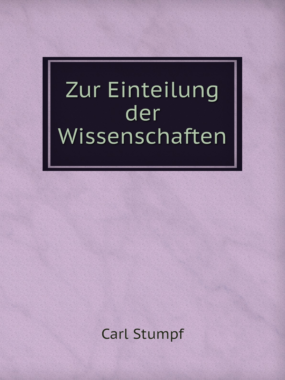 

Zur Einteilung der Wissenschaften