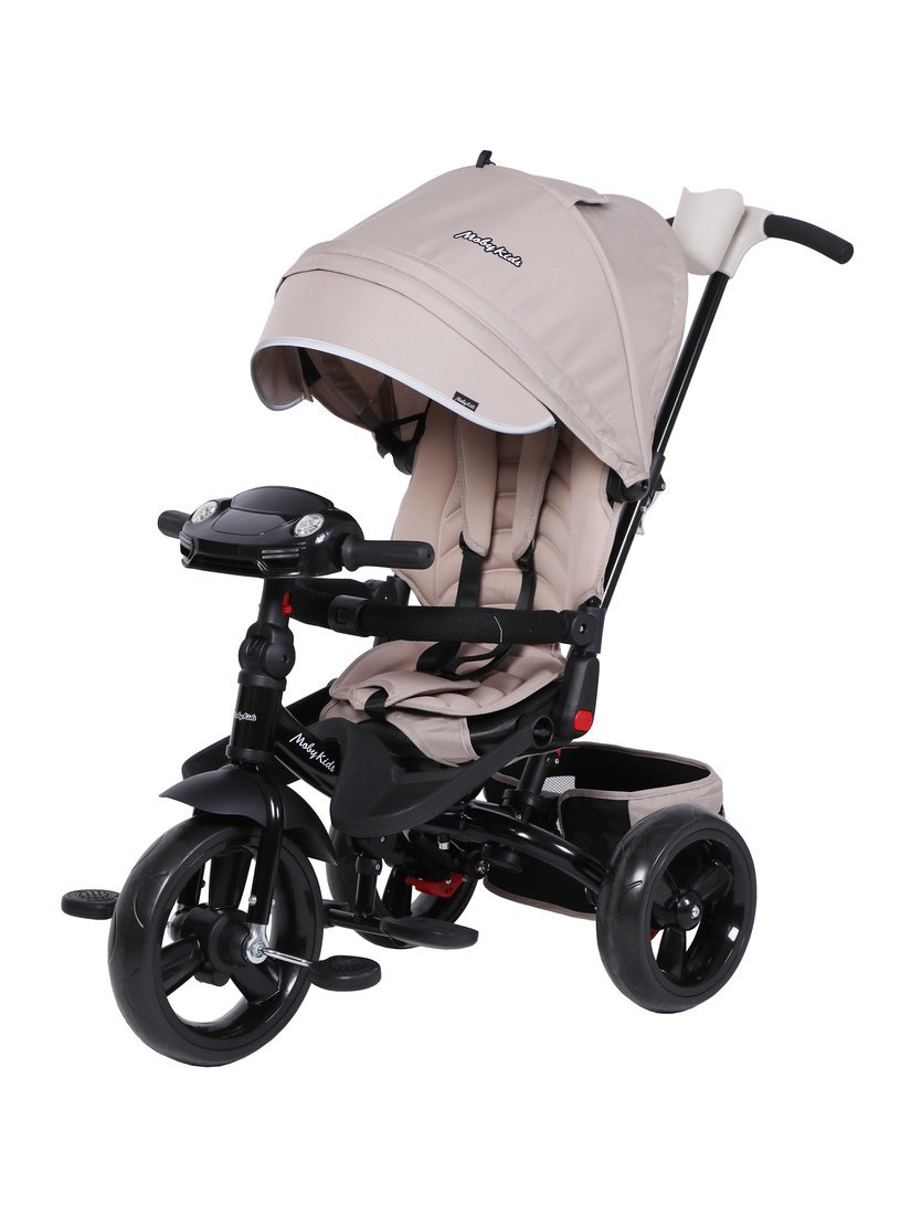 

Велосипед детский трехколесный Moby Kids Leader 360° 12x10 EVA CAR, беж, 649240