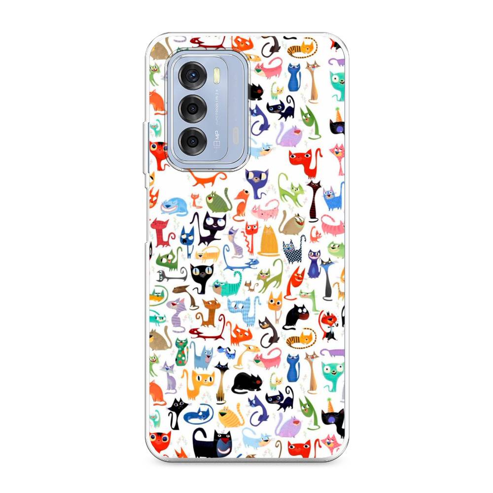 

Чехол для ZTE Blade V40 "Цветные коты", Разноцветный, 136150-1