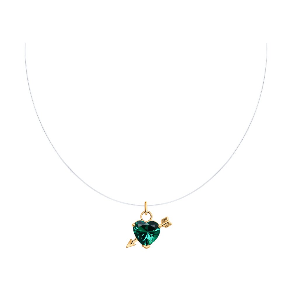 

Колье из серебра 42 см SOKOLOV 93070125, фианит, 93070125