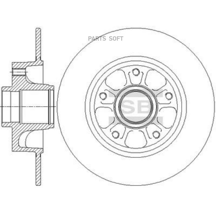 

Диск Тормозной, Задний Sangsin brake арт. SD3070