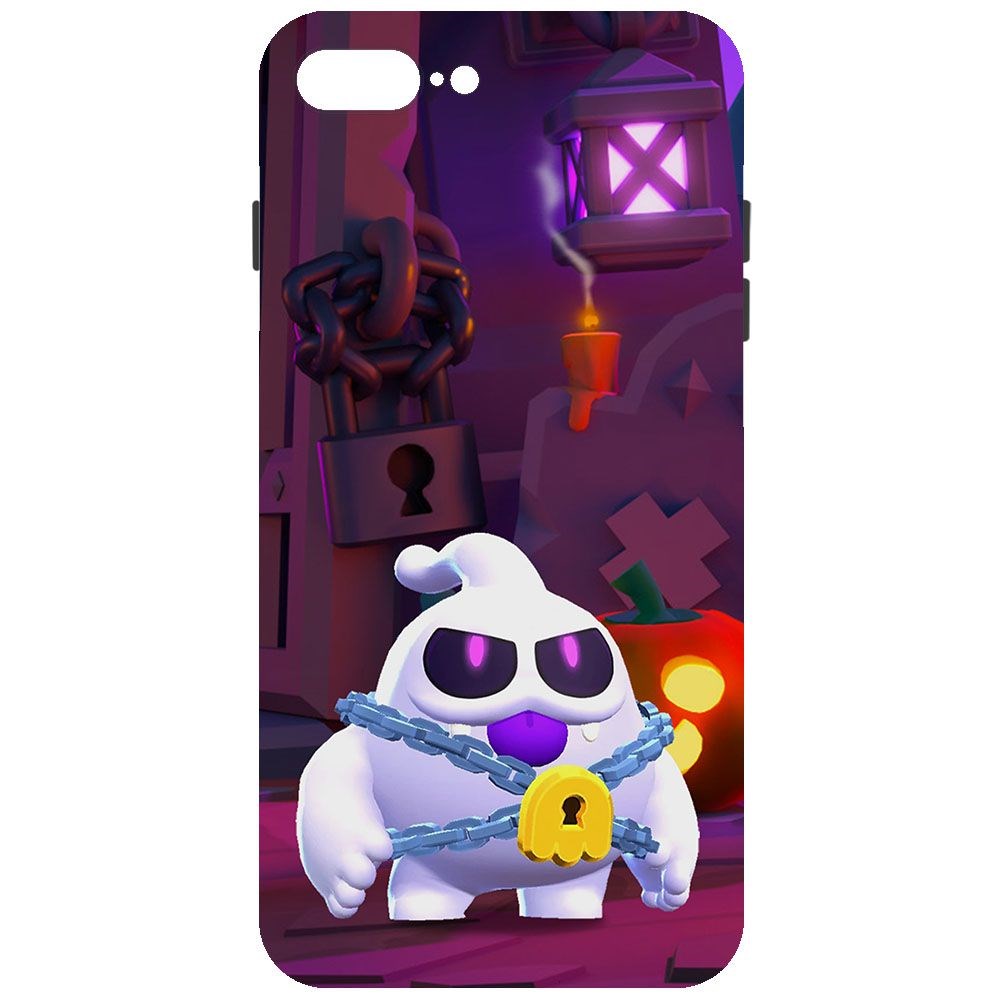 

Чехол-накладка Krutoff Brawl Stars - Призрак Скуик для iPhone 7 Plus/8 Plus, Черный