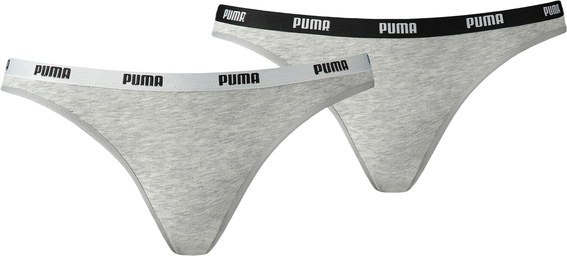 Комплект трусов женских PUMA Iconic Bikini 2P серых XS