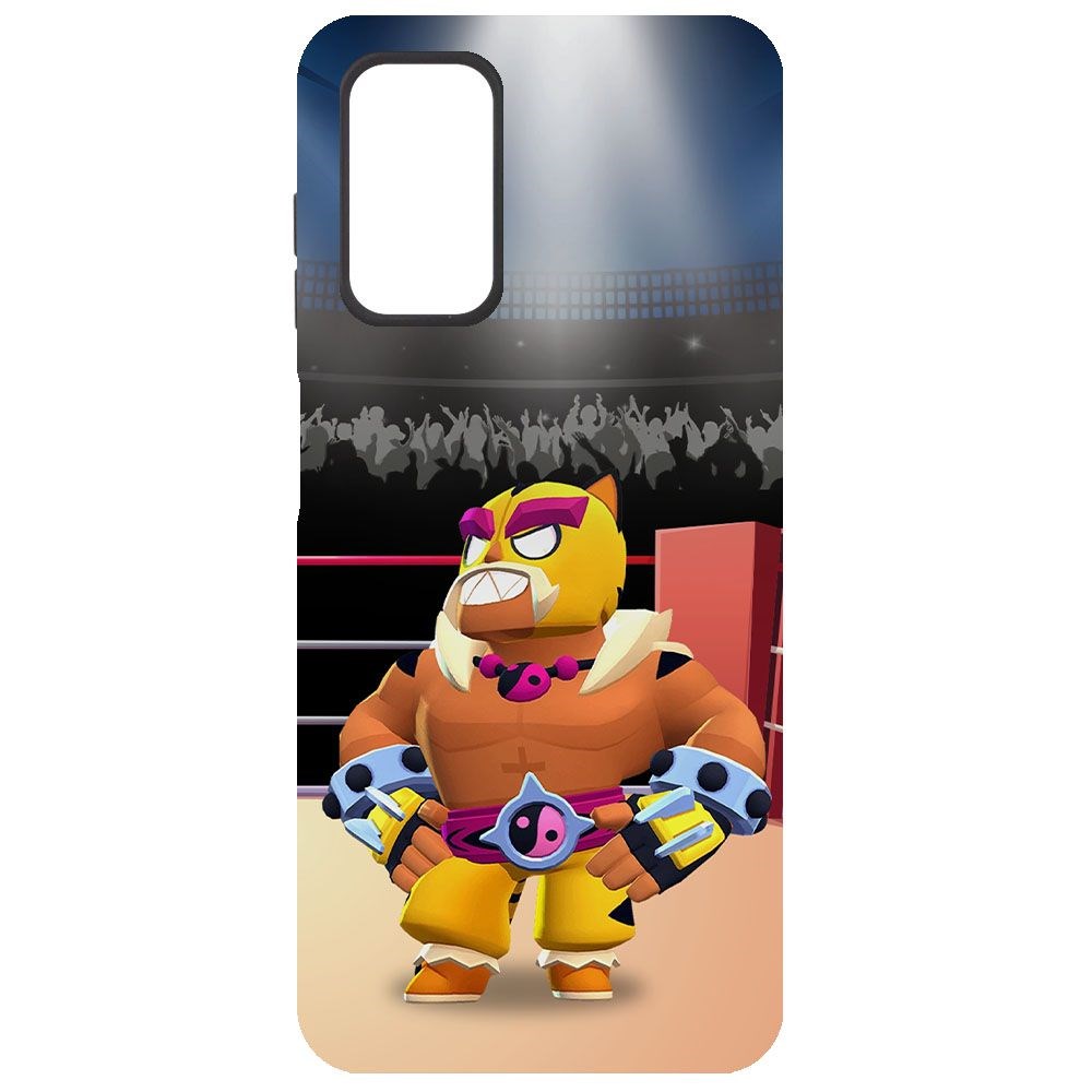 

Чехол-накладка Krutoff Brawl Stars - Эль Тигро для Samsung Galaxy A13 (A135), Черный
