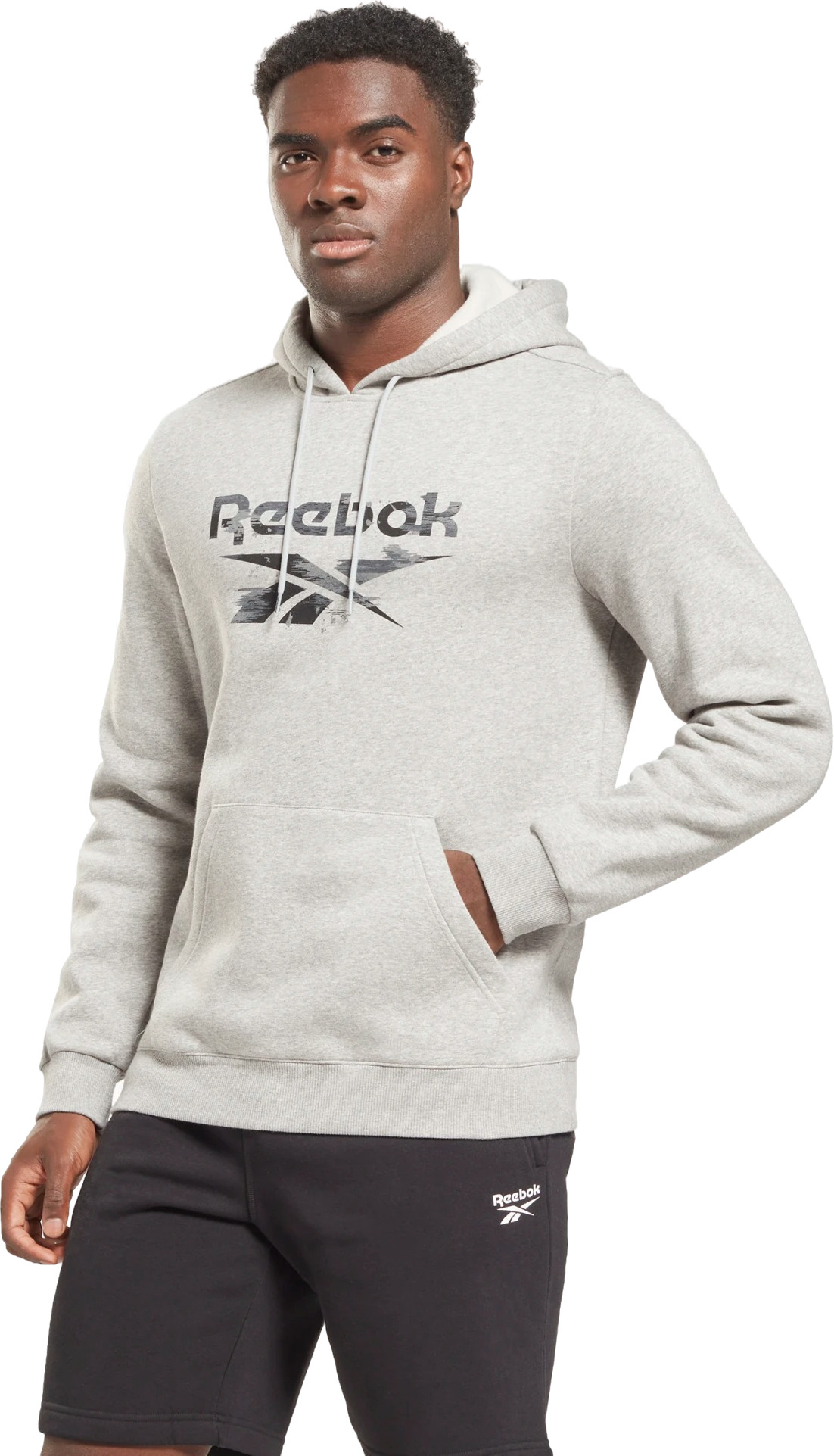 

Худи мужское Reebok Identity Modern Camo Fleece Hoodie серое XL, Серый, Identity Modern Camo Fleece Hoodie