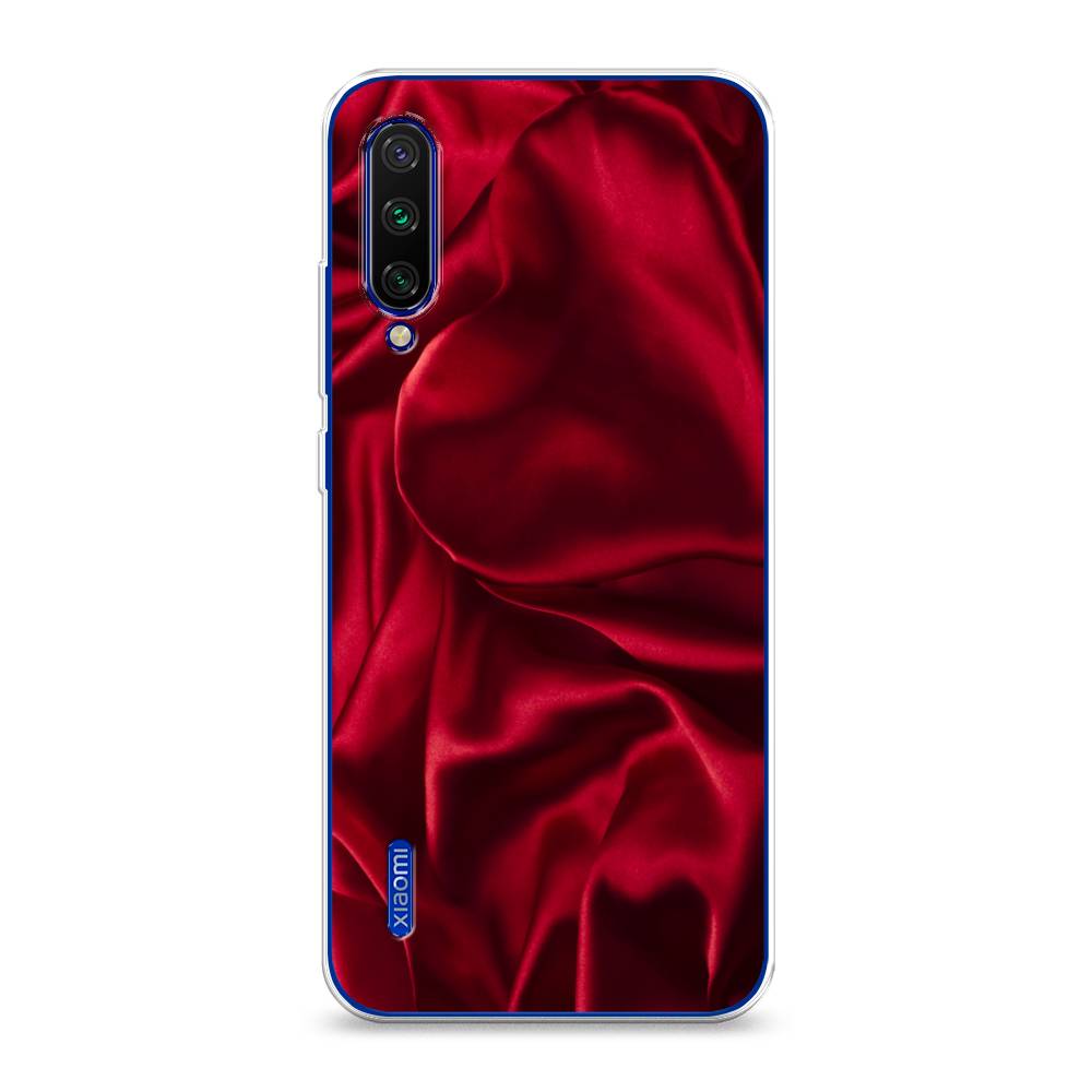 фото Силиконовый чехол "текстура красный шелк" на xiaomi mi cc9e awog