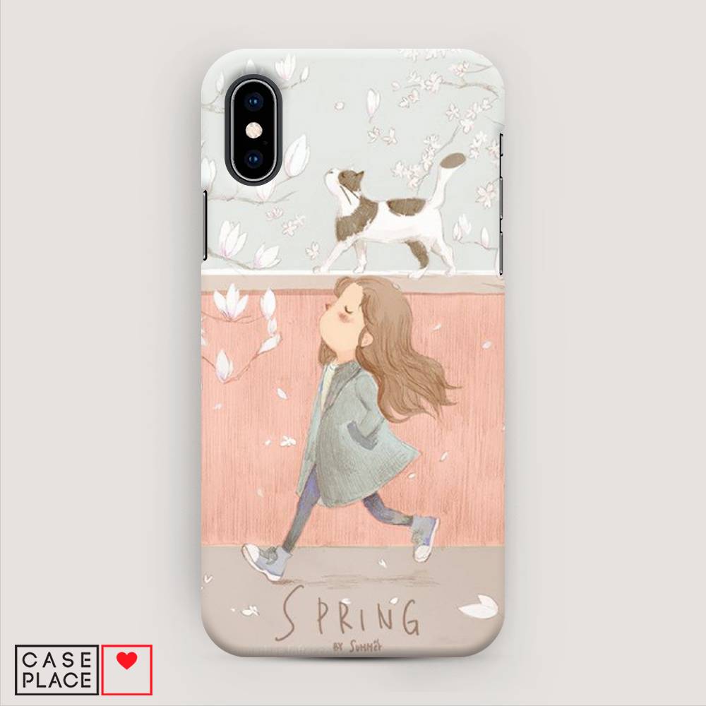 

Пластиковый чехол "Девочка-весна" на Apple iPhone XS (10S), 11820-5
