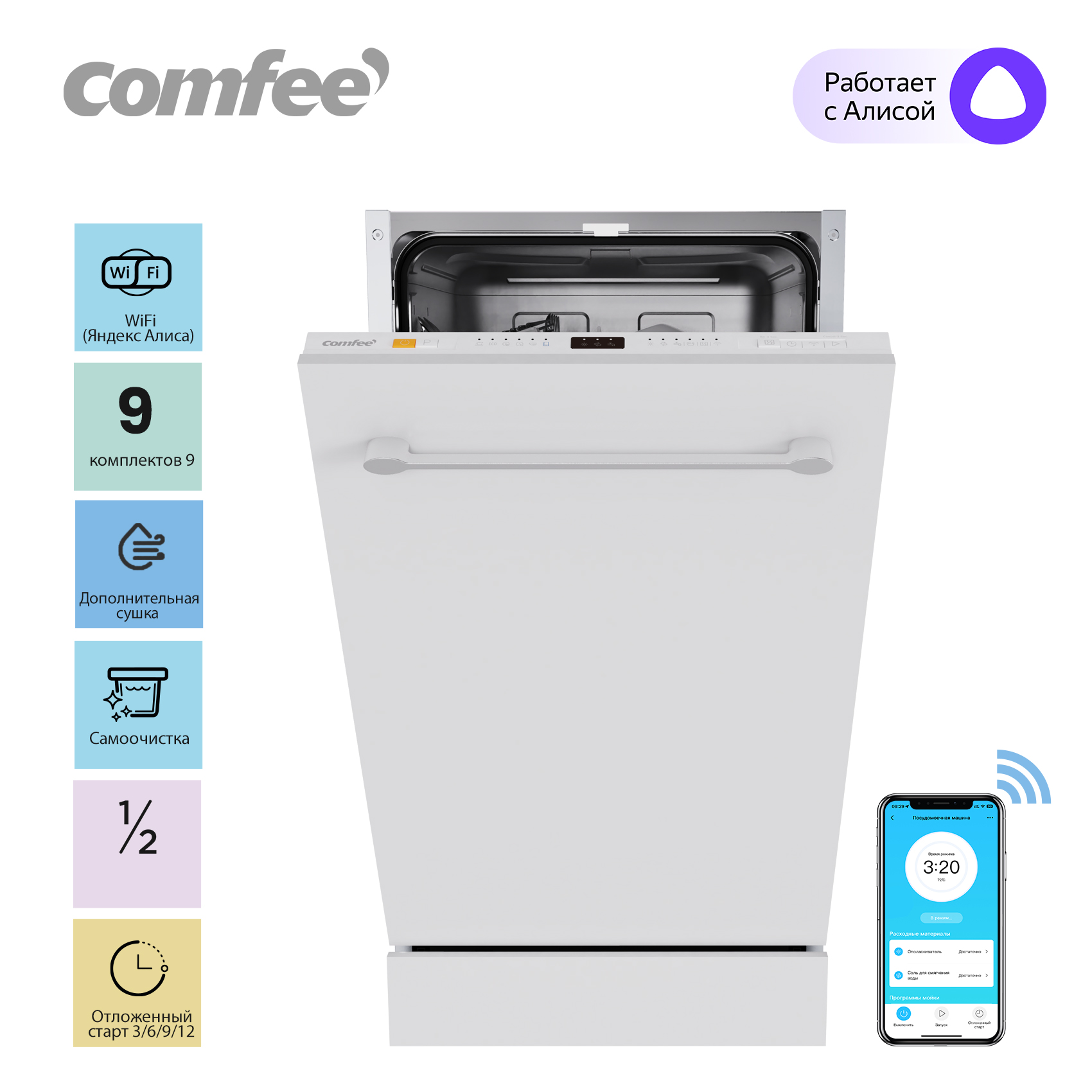 Посудомоечная Машина Comfee Cdwc550w Белый Купить
