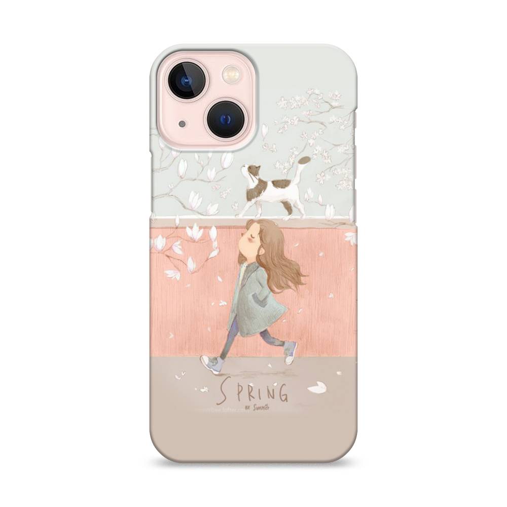 

Пластиковый чехол "Девочка-весна" на Apple iPhone 13 mini, 14120-5