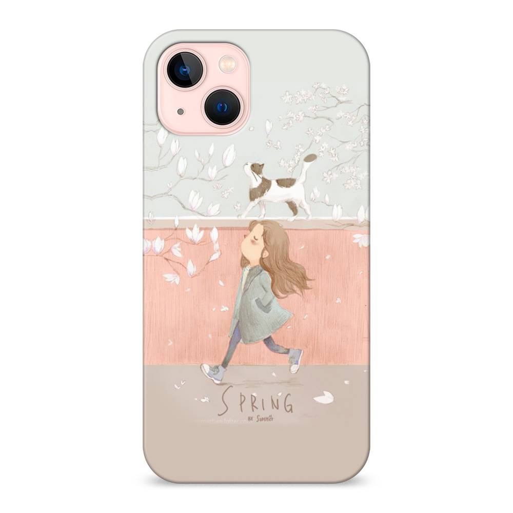 

Пластиковый чехол "Девочка-весна" на Apple iPhone 13, 14220-5