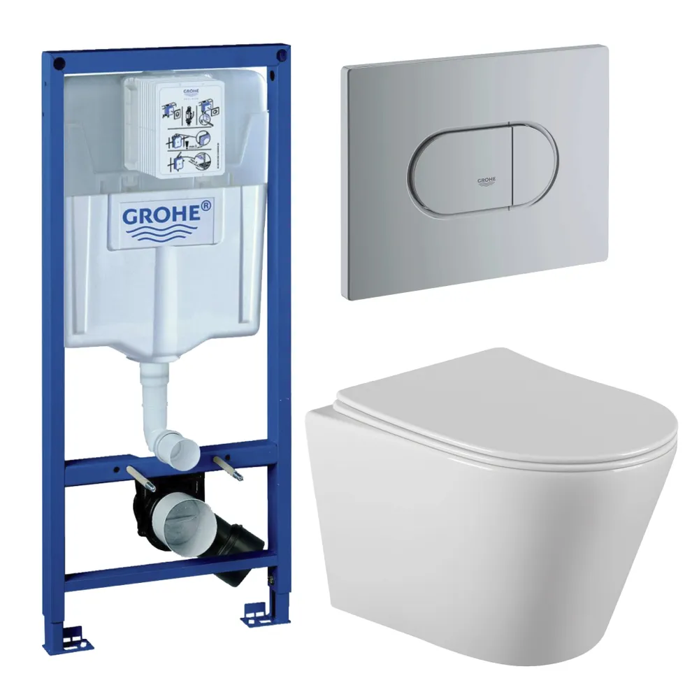 

Комп. 3в1 инсталляция Grohe Rapid SL + Унитаз подвесной Milleau NESS + кнопка GROHE Skate, GROHE_SL