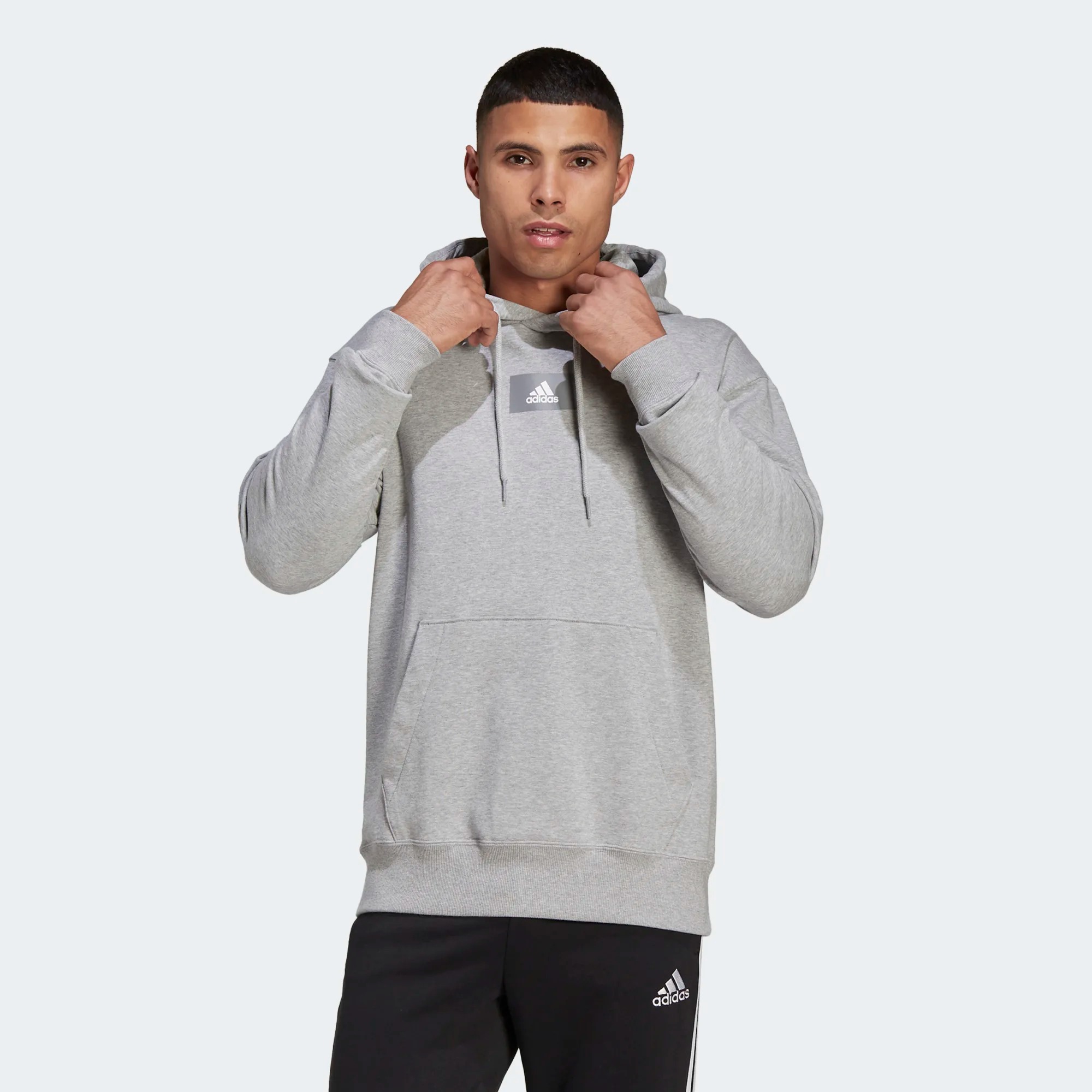 фото Худи мужское adidas m fv hoody серое m