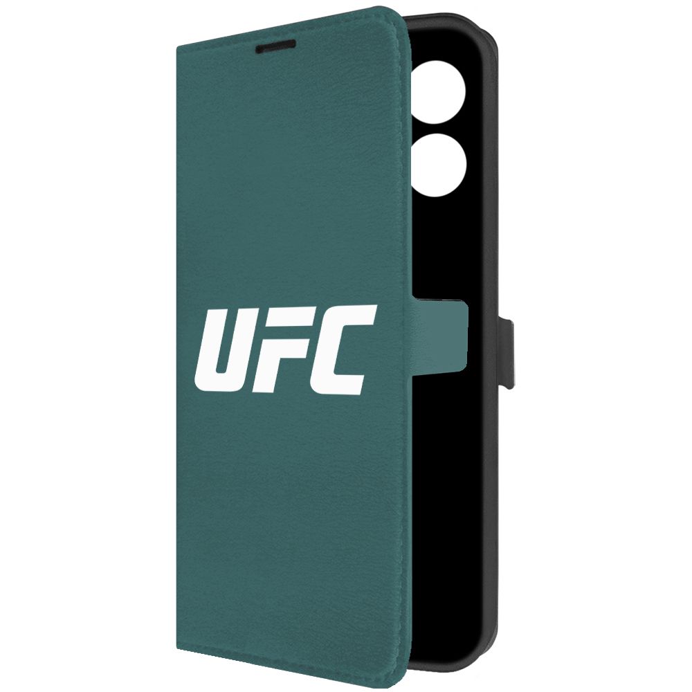 

Чехол-книжка Krutoff Eco Book для Realme C33 2023 UFC зелёный опал, Зеленый