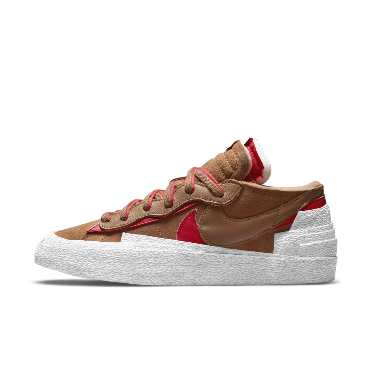 

Кеды мужские Nike M Blazer Low sacai British Tan коричневые 6 US, Коричневый, M Blazer Low sacai British Tan