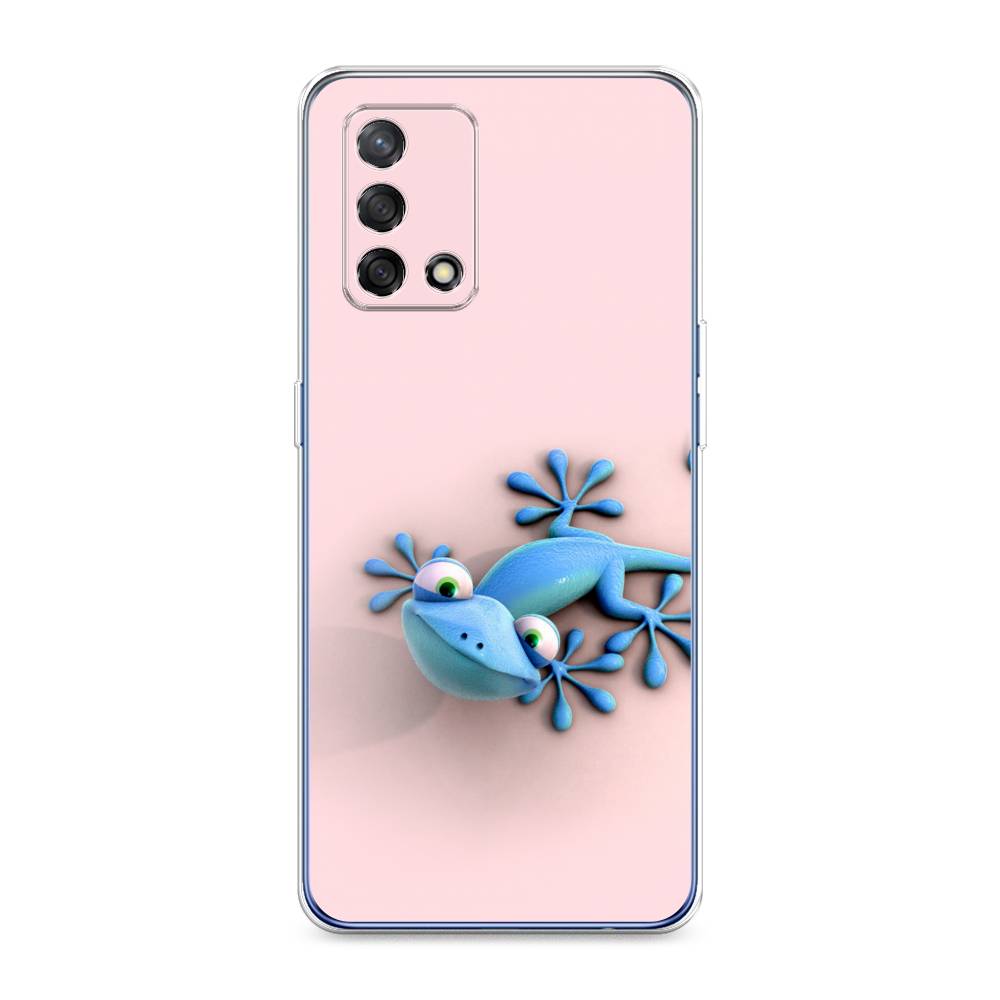 

Чехол Awog на OPPO A74 4G/F19 "Голубая ящерка", Разноцветный, 256050-2