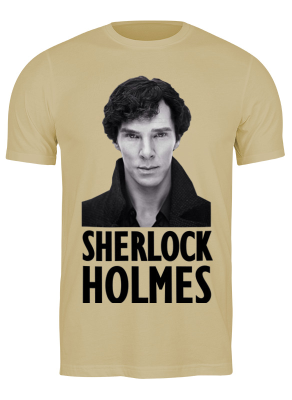 

Футболка мужская Printio Sherlock holmes бежевая 3XL, Бежевый, Sherlock holmes
