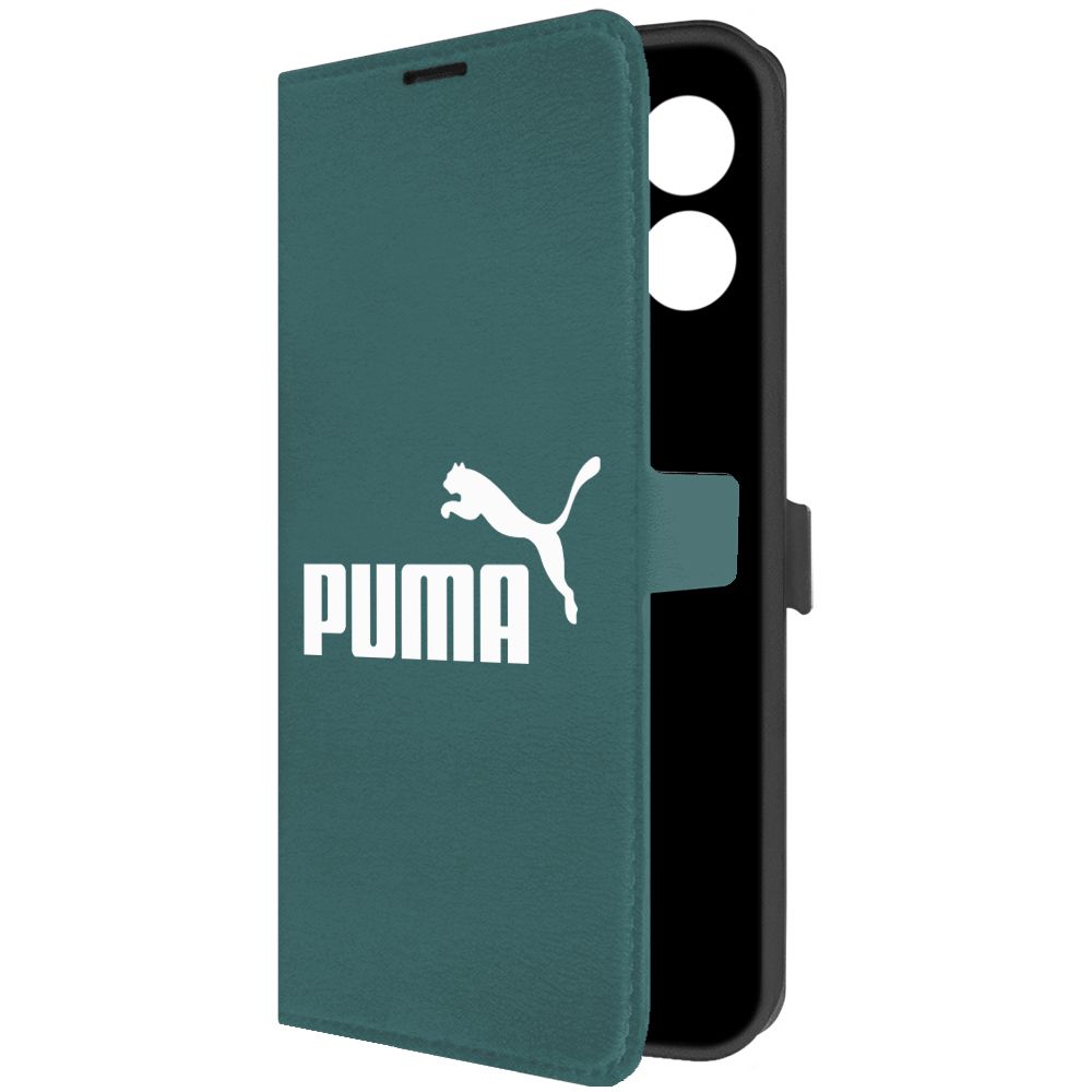 

Чехол-книжка Krutoff Eco Book для Realme C33 2023 Puma (Пума) (зелёный опал)