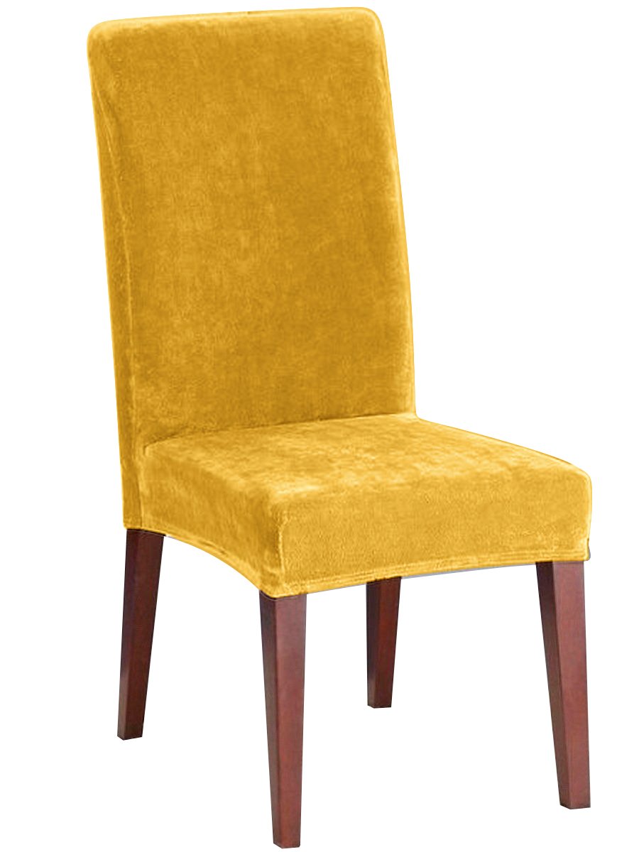 фото Чехол на стул виктория хоум декор бруклин желтый 4 шт