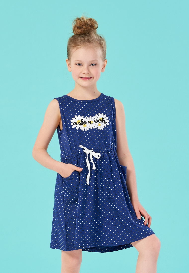 

Сарафан детский Max&jessi SS21C62501216 синий р.104, SS21C62501216