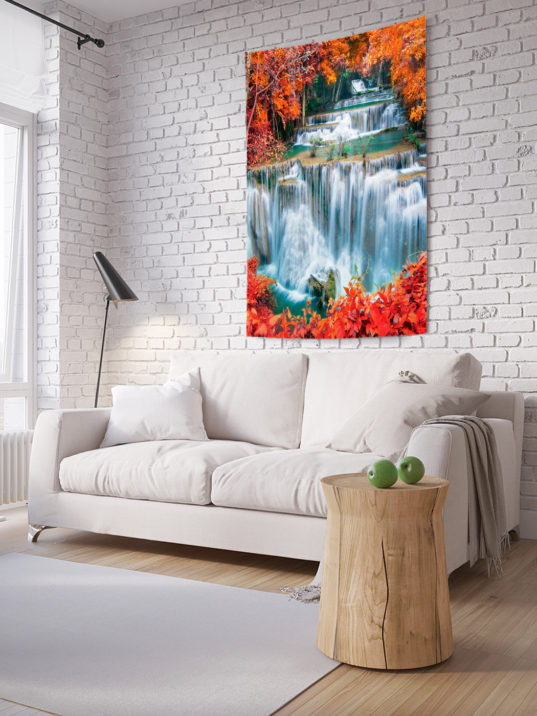 

Вертикальное фотопанно на стену JoyArty Водопадная река 100x150 см, Водопадная река
