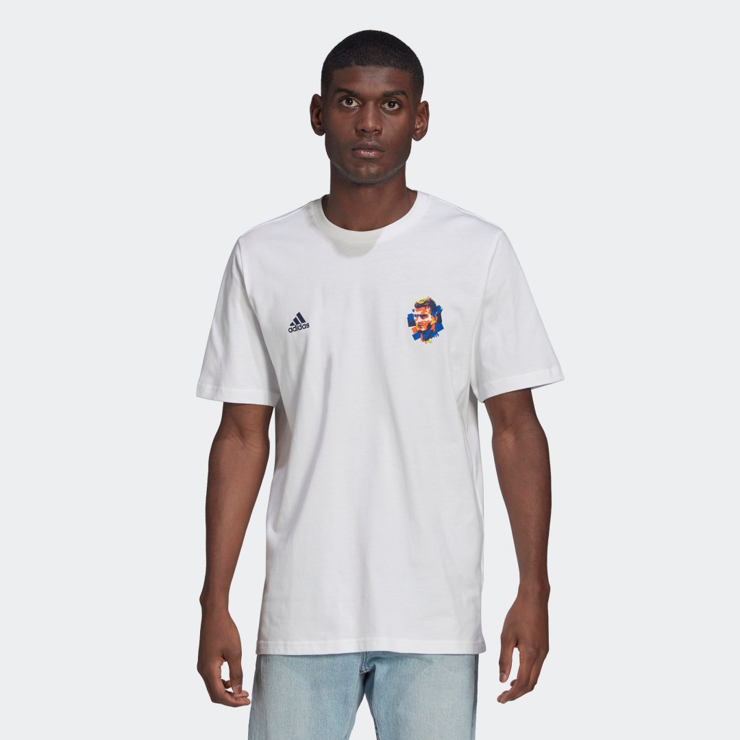 фото Футболка мужская adidas m beckham g tee белая m