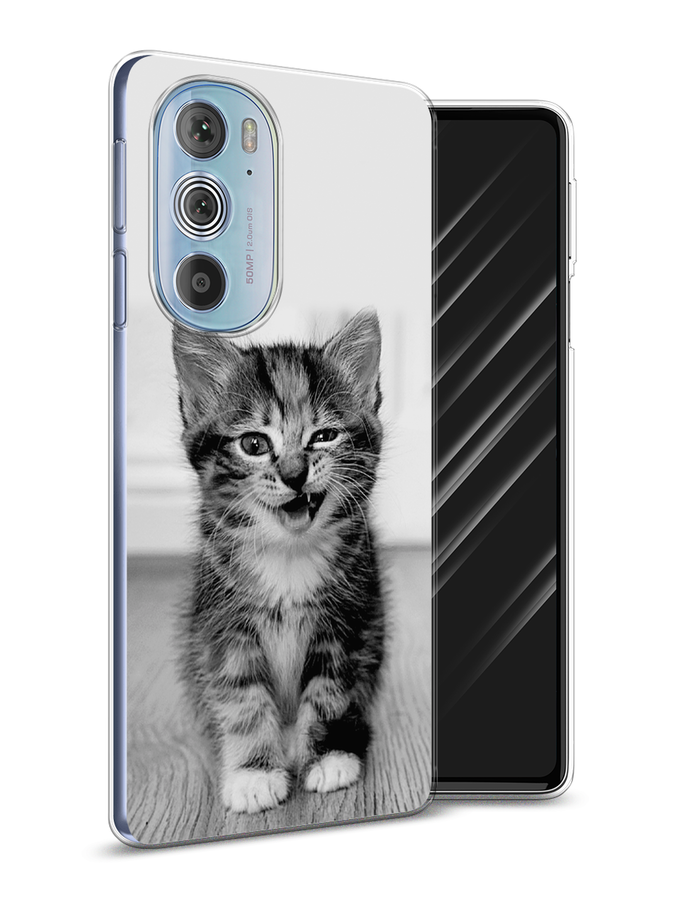 

Чехол Awog на Motorola Edge 30 Pro "Подмигивающий котенок", Разноцветный, 243350-1