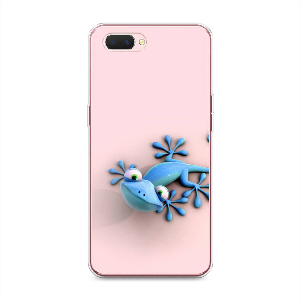 

Чехол Awog на Oppo A3s "Голубая ящерка", Разноцветный, 252050-2