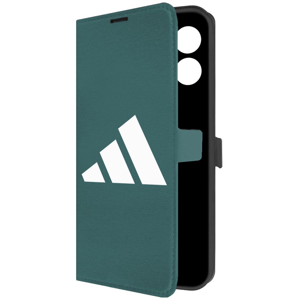 

Чехол-книжка Krutoff Eco Book для Realme C33 Adidas (Адидас) (зелёный опал), Зеленый