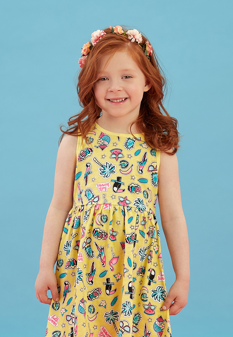 

Сарафан детский Max&jessi SS20C80401423 желтый р.110, SS20C80401423