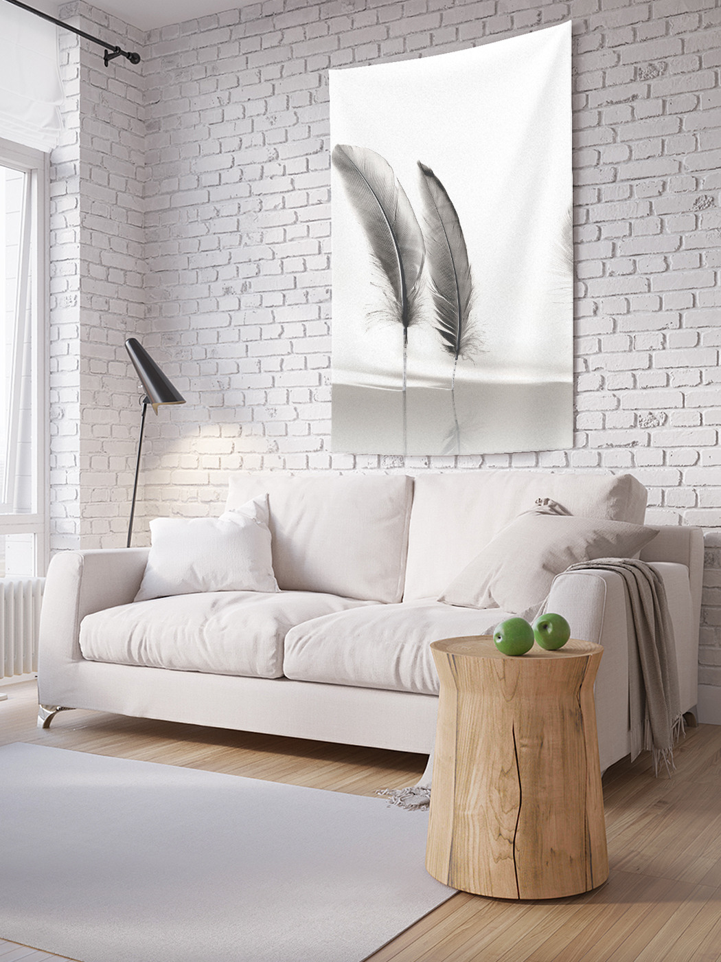 

Вертикальное фотопанно на стену JoyArty Стойкие перья 100x150 см, Стойкие перья