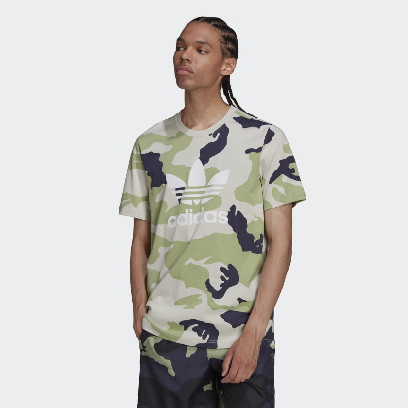 фото Футболка мужская adidas camo aop tee серая xl