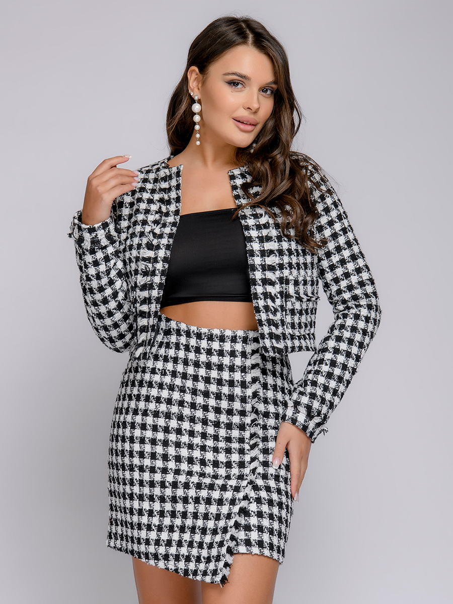 

Жакет женский 1001dress 0202720 черный 48 RU, 0202720