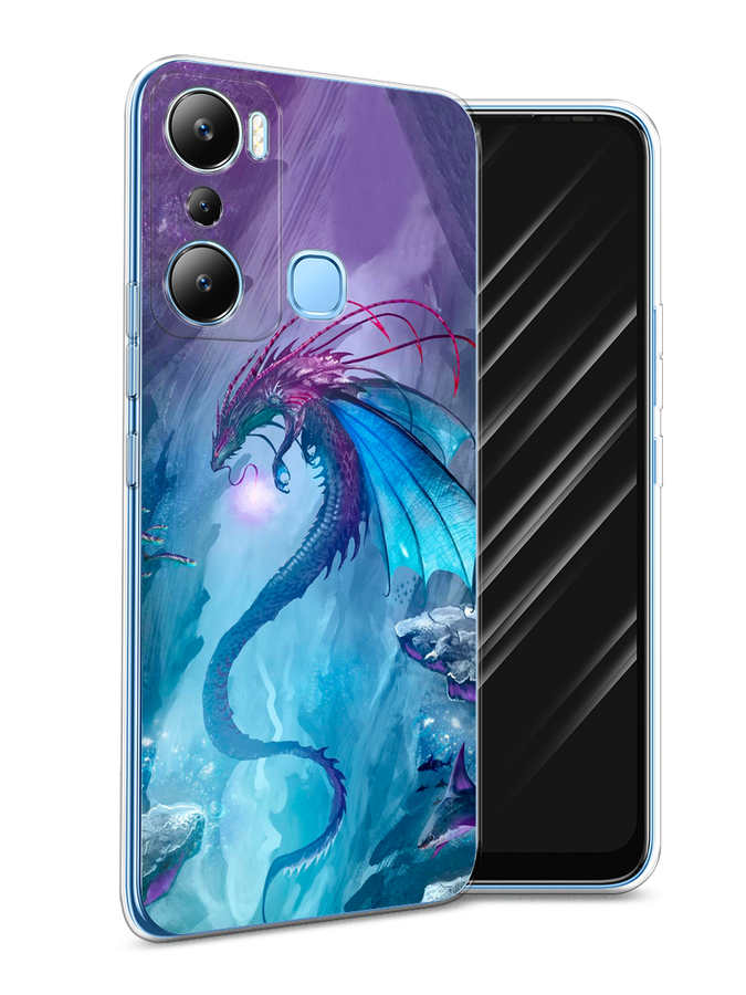 

Чехол Awog на Infinix HOT 20i "Водный дракон", Голубой;фиолетовый;синий, 3102950-2