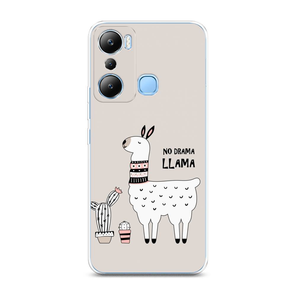 

Чехол Awog на Infinix HOT 20i "No drama LLama", Бежевый;серый;белый, 3102950-2
