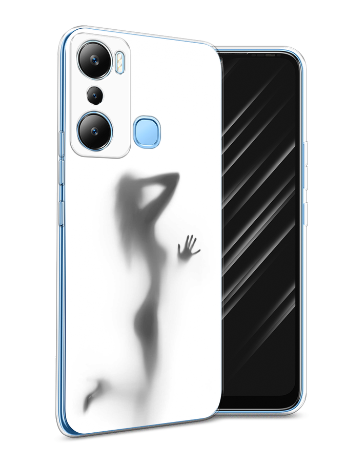 

Чехол Awog на Infinix HOT 20i "Стекло в душе", Белый;серый;черный, 3102950-7