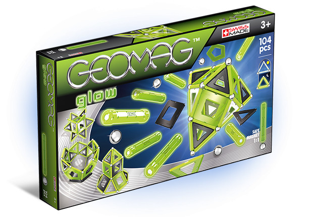 Магнитный конструктор Geomag 337 glow 104 детали