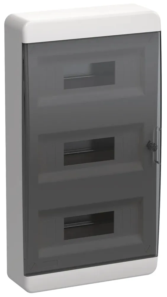 Корпус пластиковый IEK TEKFOR ЩРН-П-36 IP41 черная прозрачная дверь