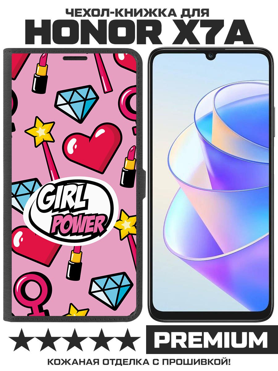 

Чехол-книжка Eco Book для Honor X7a Girl Power, Черный