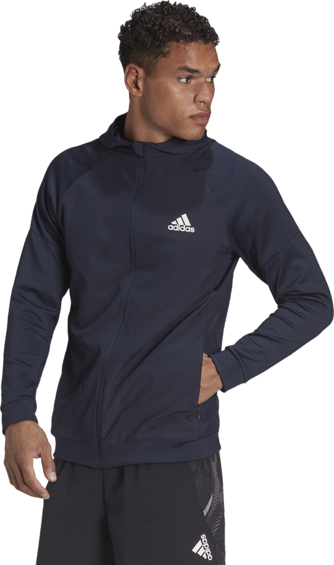 Олимпийка мужская M TRAIN FZ синяя XL Adidas. Цвет: синий