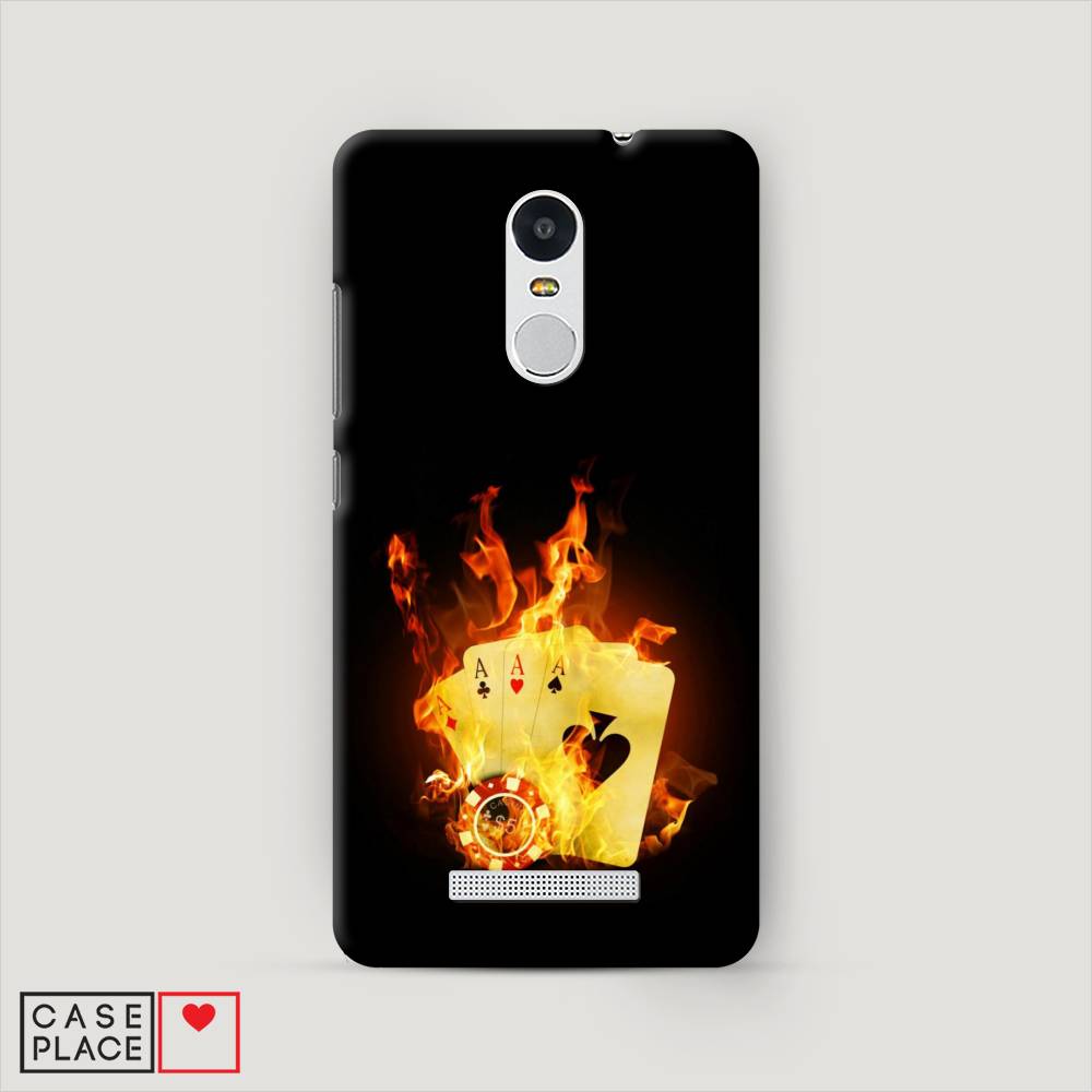 

Пластиковый чехол "Горящие карты" на Xiaomi Redmi Note 3