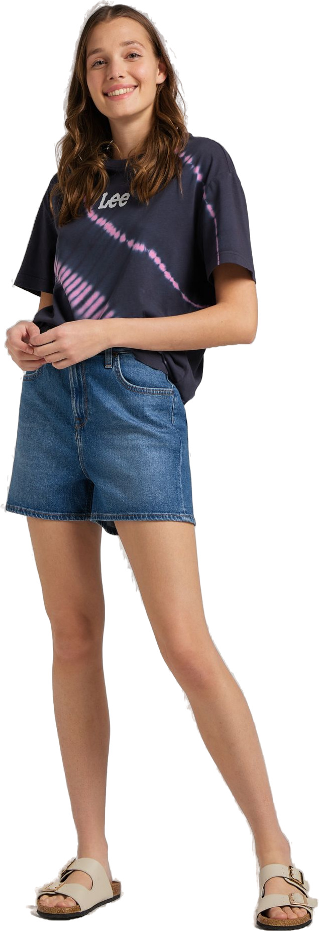 фото Шорты женские lee women carol shorts синие 30