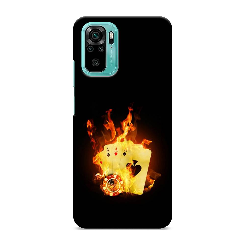 

Пластиковый чехол "Горящие карты" на Xiaomi Redmi Note 10S, 39920-7