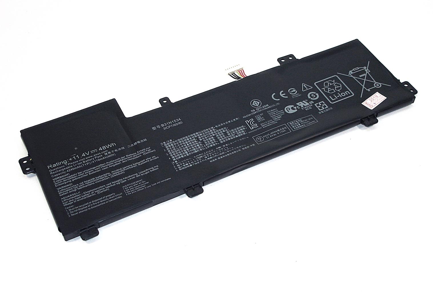 

Аккумулятор для ноутбука Asus Zenbook U5000 UX510 B31N1534 11.4V 48Wh
