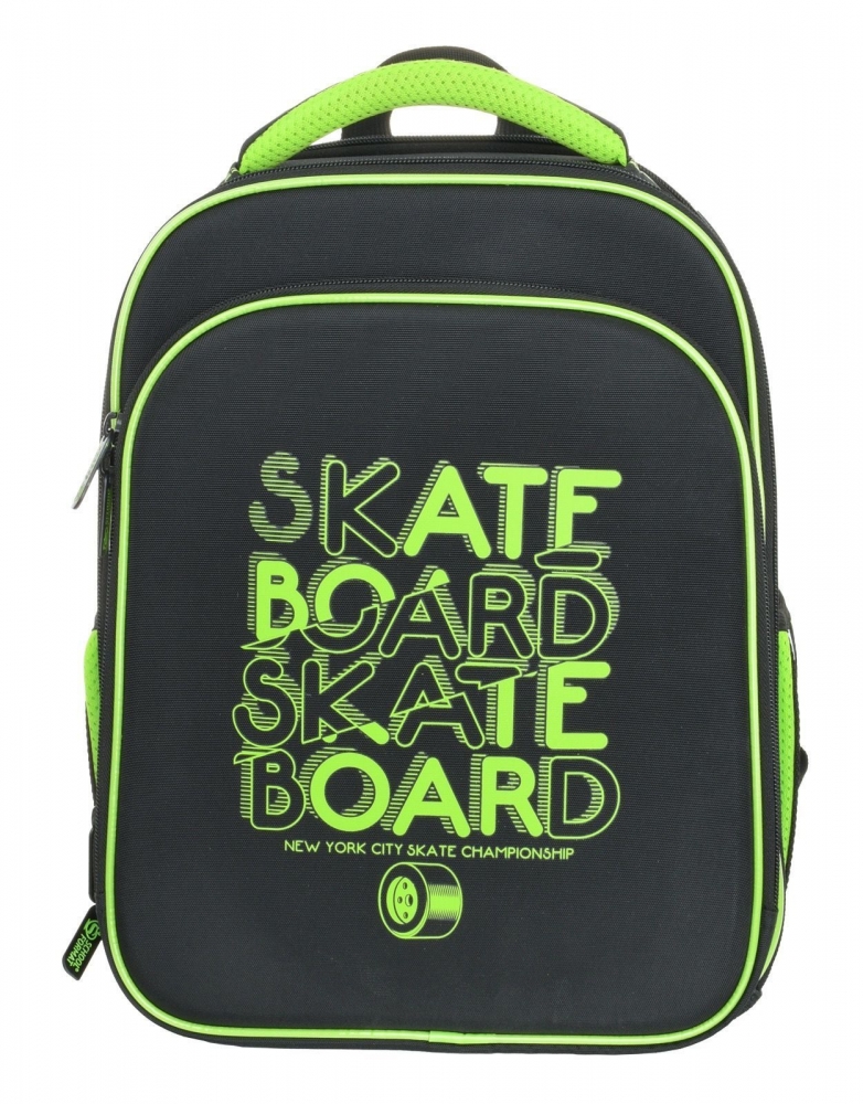 

Рюкзак Schoolformat ERGONOMIC 2А4К NEON SKATE 17 л черн. 38х28х16 см жестк. каркас 2 отд., Черный