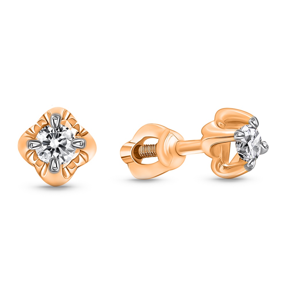 

Серьги из золота 585Gold 302007793, фианит, 302007793