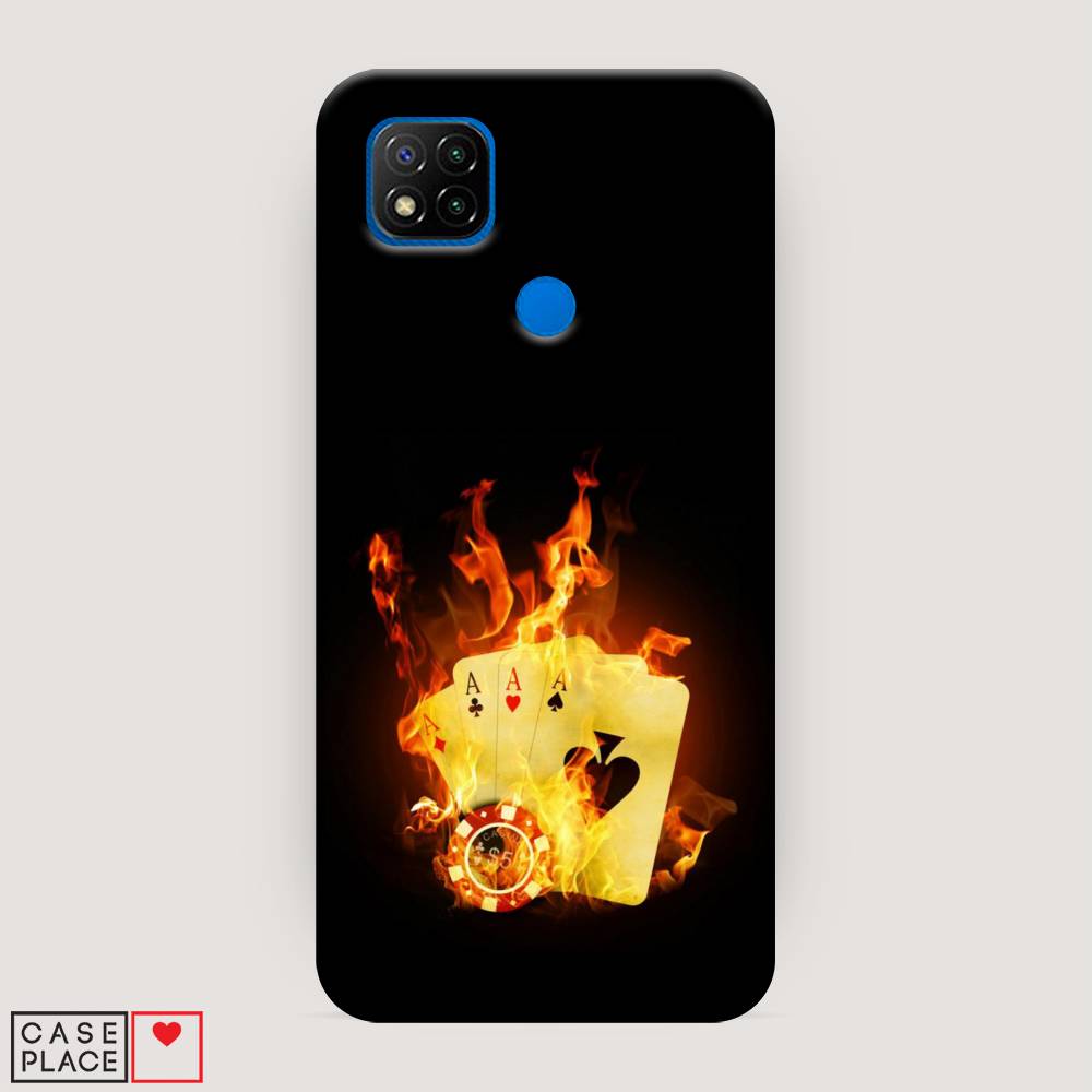 

Пластиковый чехол "Горящие карты" на Xiaomi Redmi 9C, 39020-7