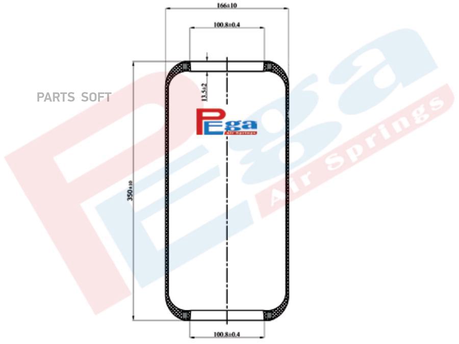 Пневморессора Hcv P10.819.R Nsii0024954802 PEGA арт. P10819R