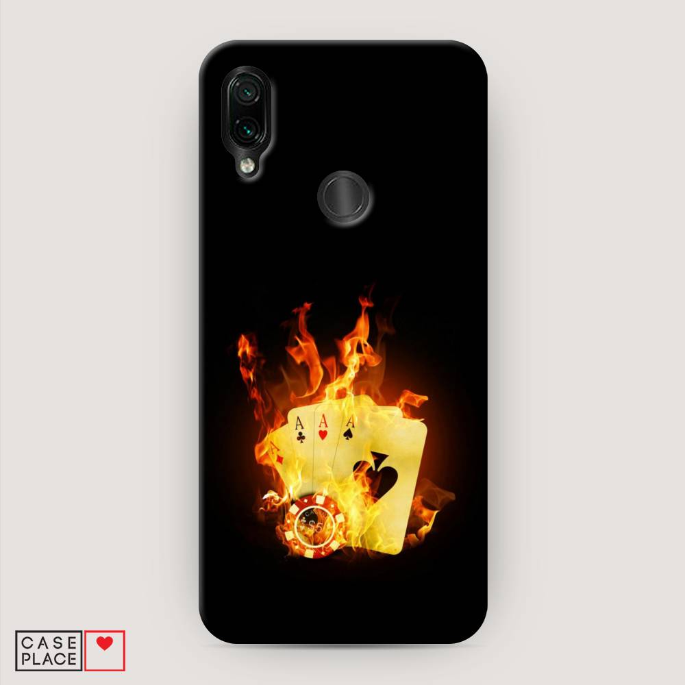 

Пластиковый чехол "Горящие карты" на Xiaomi Redmi 7, 35020-7
