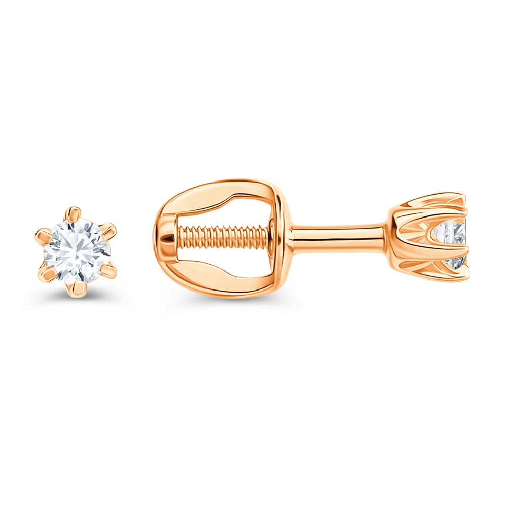 

Серьги из золота 585Gold 302007644, фианит, 302007644